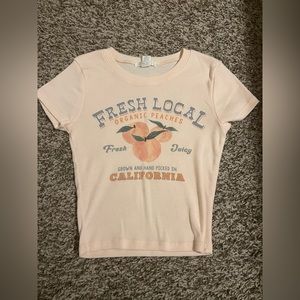 Peach crop top